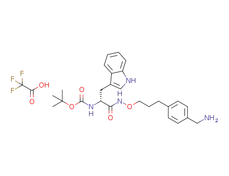 (2R)-N-{3-[4-(aminomethyl)phenyl]propoxy}-2-[(tert-butoxy)carbonylamino]-3-indol-3-ylpropanamide trifluoroacetic acid salt