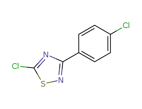 Molecular Structure of 887623-87-2 (5-CHLORO-3-(4-CHLOROPHENYL)-1,2,4-THIADIAZOLE)