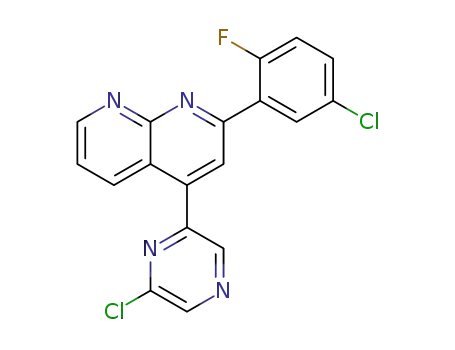 2-(5-chloro-2-fluoro-phenyl)-4-(6-chloro-pyrazin-2-yl)-[1,8]naphthyridine