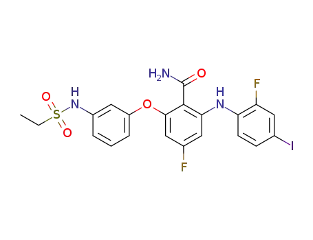 2-(3-ethanesulfonylamino-phenoxy)-4-fluoro-6-(2-fluoro-4-iodo-phenylamino)-benzamide