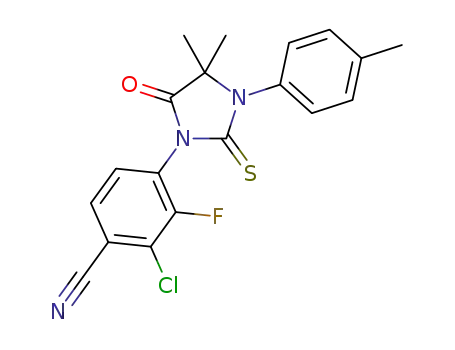2-chloro-4-(4,4-dimethyl-5-oxo-2-thioxo-3-p-tolyl-imidazolidin-1-yl)-3-fluoro-benzonitrile