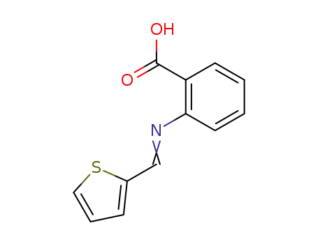 Molecular Structure of 18210-06-5 (Benzoic acid, 2-[(2-thienylmethylene)amino]-)