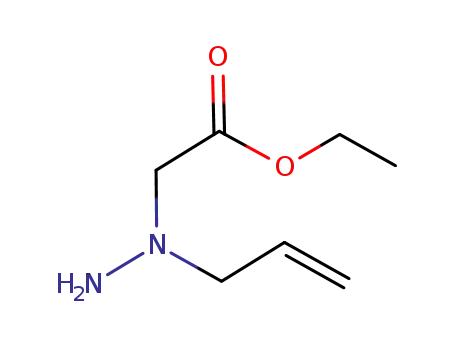 Molecular Structure of 671198-40-6 (Acetic acid, [1-(2-propenyl)hydrazino]-, ethyl ester (9CI))