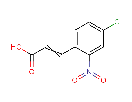 Molecular Structure of 20357-27-1 (2-Propenoic acid, 3-(4-chloro-2-nitrophenyl)-)