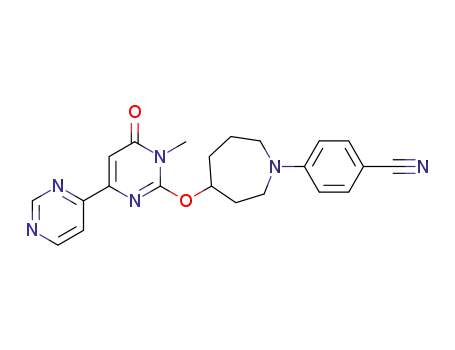4-[4-(1-methyl-6-oxo-1,6-dihydro-[4,4']bipyrimidinyl-2-yloxy)azepan-1-yl]benzonitrile