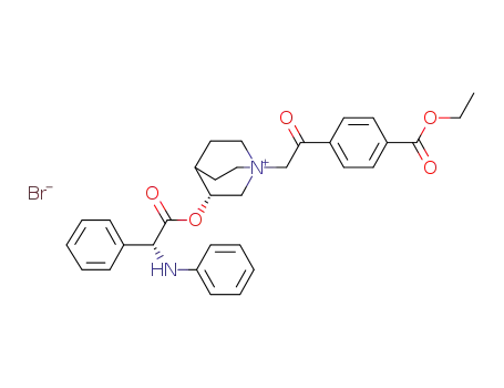 (R)-1-(2-(4-(ethoxycarbonyl)phenyl)-2-oxoethyl)-3-((R)-2-phenyl-2-(phenylamino)acetoxy)-1-azoniabicyclo[2.2.2]octane bromide