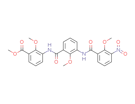 Molecular Structure of 1068432-30-3 (methyl 2-methoxy-3-(2-methoxy-3-(2-methoxy-3-nitrobenzamido)benzamido)benzoate)