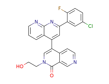 4-[2-(5-chloro-2-fluoro-phenyl)-[1,8]naphthyridin-4-yl]-2-(2-hydroxy-ethyl)-2H-[2,7]naphthyridin-1-one