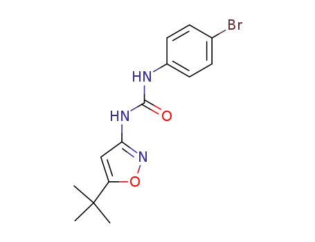 Molecular Structure of 55807-88-0 (Urea, N-(4-bromophenyl)-N'-[5-(1,1-dimethylethyl)-3-isoxazolyl]-)