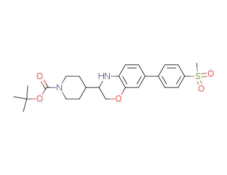 tert-butyl 4-{7-[4-(methylsulfonyl)phenyl]-3,4-dihydro-2H-1,4-benzoxazin-3-yl}-piperidine-1-carboxylate
