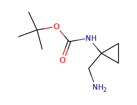 Molecular Structure of 1027338-34-6 (1-AMinoMethyl-1-(Boc-aMino)cyclopropane, 97%)