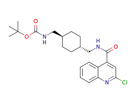 tert-butyl {[trans-4-({[(2-chloroquinolin-4-yl)carbonyl]amino}methyl)cyclohexyl]methyl}carbamate