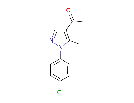 Molecular Structure of 667866-04-8 (1-(1-(4-chlorophenyl)-5-methyl-1H-pyrazol-4-yl)ethan-1-one)