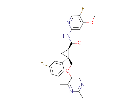 (1R,2S)-2-(((2,4-dimethylpyrimidin-5-yl)oxy)methyl)-N-(5-fluoro-4-methoxypyridin-2-yl)-2-(3-fluorophenyl)cyclopropanecarboxamide