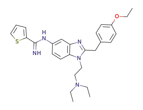 N-(1-(2-(diethylamino)ethyl)-2-(4-ethoxybenzyl)-1H-benzo[d]imidazol-5-yl)thiophen-2-carboximidamide