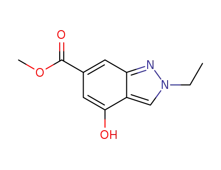 Molecular Structure of 1245215-51-3 (2H-Indazole-6-carboxylic acid, 2-ethyl-4-hydroxy-, methyl ester)