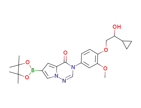 3-[4-(2-cyclopropyl-2-hydroxy-ethoxy)-3-methoxy-phenyl]-6-(4,4,5,5-tetramethyl-[1,3,2]dioxaborolan-2-yl)-3H-pyrrolo[2,1-f][1,2,4]triazin-4-one