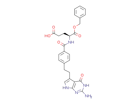 (S)-4-(4-(2-(2-amino-4-oxo-4,7-dihydro-3H-pyrrolo[2,3-d]pyrimidin-5-yl)ethyl)benzamido)-5-(benzyloxy)-5-oxopentanoic acid