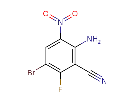 2-amino-5-bromo-6-fluoro-3-nitrobenzonitrile