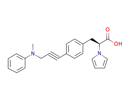(S)-3-{4-[3-(Methyl-phenyl-amino)-prop-1-ynyl]-phenyl}-2-pyrrol-1-yl-propionic acid