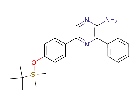 Molecular Structure of 625848-40-0 (5-(4-[tert-butyl(dimethyl)silyloxy]phenyl)-3-phenyl-2-pyrazinamine)
