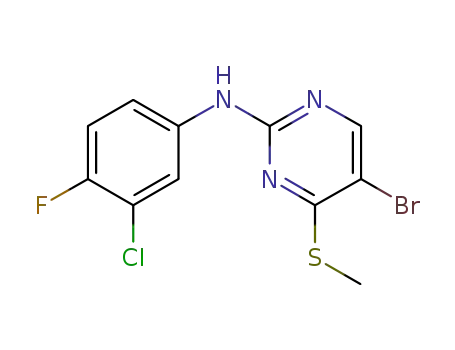 (5-bromo-4-methylsulfanyl-pyrimidin-2-yl)-(3-chloro-4-fluorophenyl)-amine