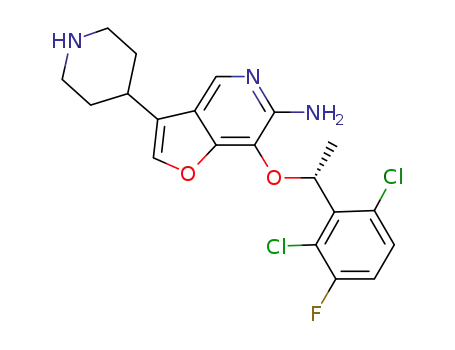 7-[(R)-1-(2,6-Dichloro-3-fluorophenyl)-ethoxy]-3-piperidin-4-yl-furo[3,2-c]pyridin-6-ylamine