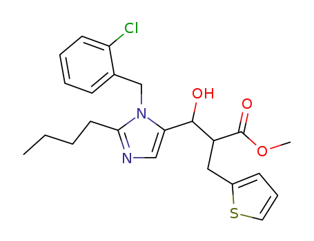 methyl 3-[2-n-butyl-1-[(2-chlorophenyl)methyl]-1H-imidazol-5-yl]-3-hydroxy-2-[(thien-2-yl)methyl]propanoate