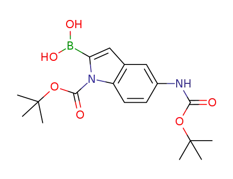 1H-Indole-1-carboxylic acid, 2-borono-5-[[(1,1-dimethylethoxy)carbonyl]amino]-, 1-(1,1-dimethylethyl) ester