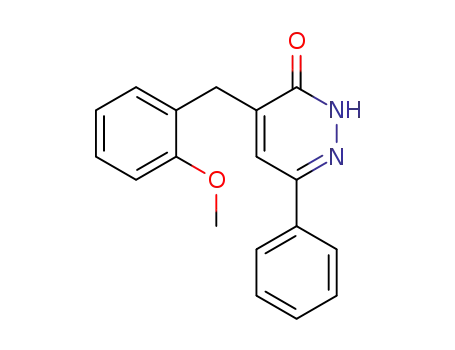 Molecular Structure of 121137-72-2 (3(2H)-Pyridazinone, 4-[(2-methoxyphenyl)methyl]-6-phenyl-)