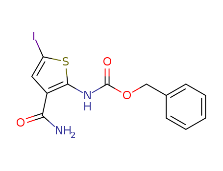 benzyl 3-carbamoyl-5-iodothiophen-2-ylcarbamate