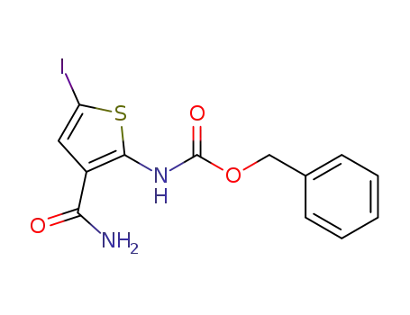 Molecular Structure of 1093877-97-4 (benzyl 3-carbamoyl-5-iodothiophen-2-ylcarbamate)
