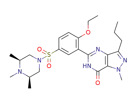 5-[2-ethoxy-5-((3,4,5-trimethylpiperazin-1-yl)-sulfonyl)phenyl]-1-methyl-3-propyl-1,6-dihydro-7H-pyrazolo[4,3-d]pyrimidine-7-one