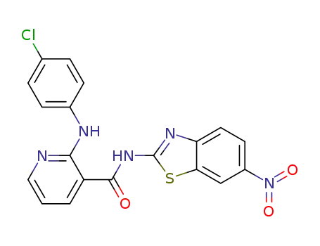 N<sub>3</sub>-(6-nitro-1,3-benzothiazol-2-yl)-2-(4-chloroanilino)nicotinamide