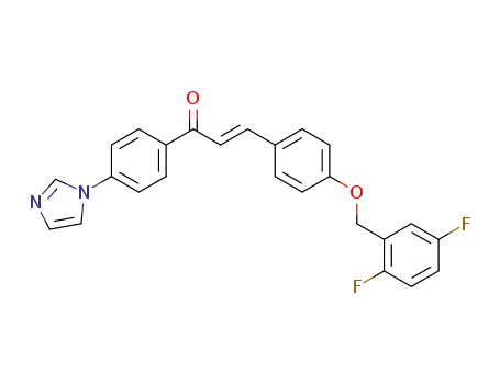 (E)-1-(4-(1H-imidazol-1-yl)phenyl)-3-(4-(2,5-difluorobenzyloxy)phenyl)prop-2-en-1-one