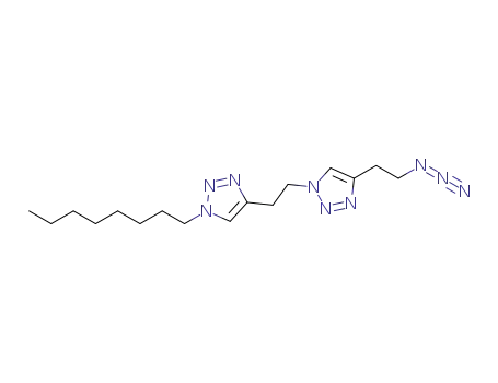 Molecular Structure of 1314581-66-2 (4-(2-azidoethyl)-1-[2-(1-octyl-1H-1,2,3-triazol-4-yl)ethyl]-1H-1,2,3-triazole)