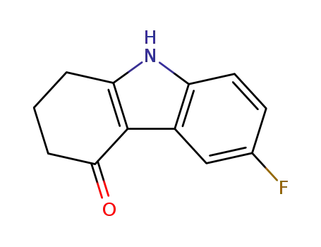 Molecular Structure of 88368-12-1 (6-fluoro-1,2,3,9-tetrahydro-4H-carbazol-4-one)