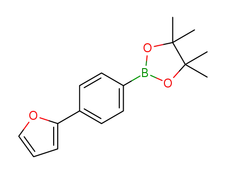 Molecular Structure of 868755-79-7 (2-[4-(2-FURYL)PHENYL]-4,4,5,5-TETRAMETHYL-1,3,2-DIOXABOROLANE)