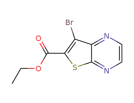 Molecular Structure of 1351238-30-6 (ethyl 7-bromothieno[3,2-b]pyrazine-6-carboxylate)