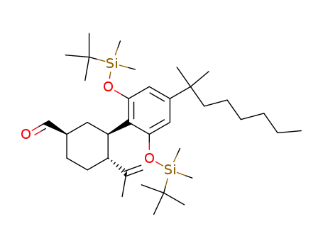 (1R,3R,4R)-3-[2,6-Bis-(tert-butyl-dimethyl-silanyloxy)-4-(1,1-dimethyl-heptyl)-phenyl]-4-isopropenyl-cyclohexanecarbaldehyde