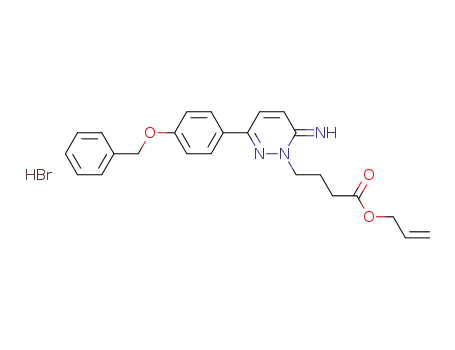 Molecular Structure of 1318791-89-7 (allyl-4-{6-imino-3-[4-benzyloxyphenyl]-6H-pyridazin-1-yl}-butyric acid hydrobromide)