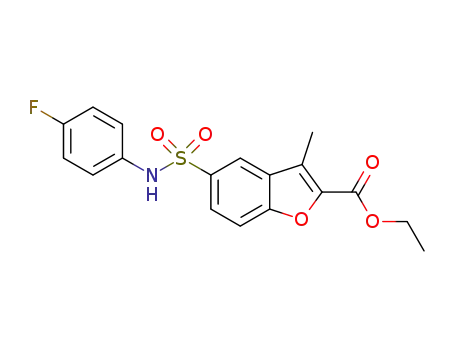 ethyl 5-(4-fluorophenylaminosulfonyl)-3-methylbenzofuran-2-carboxylate