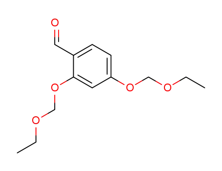 Molecular Structure of 128837-29-6 (2,4-bis(ethoxymethoxy)benzaldehyde)
