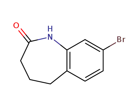 Molecular Structure of 885953-12-8 (8-BROMO-1,3,4,5-TETRAHYDROBENZO[B]AZEPINE-2-ONE)