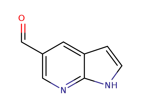 Molecular Structure of 849067-90-9 (1H-PYRROLO[2,3-B]PYRIDINE-5-CARBALDEHYDE)