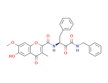 (S)-N-(4-benzylamino-3,4-dioxo-1-phenylbutan-2-yl)-6-hydroxy-7-methoxy-3-methyl-4-oxo-4H-chromene-2-carboxamide