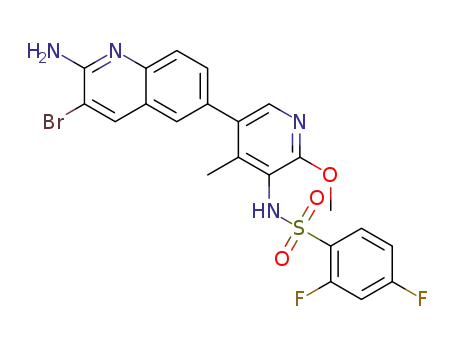 N-[5-(2-amino-3-bromo-6-quinolinyl)-4-methyl-2-(methyloxy)-3-pyridinyl]-2,4-difluorobenzenesulfonamide