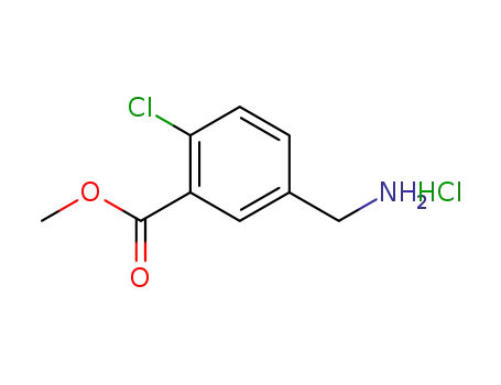 Molecular Structure of 90942-47-5 (methyl 5-(aminomethyl)-2-chlorobenzoate hydrochloride)