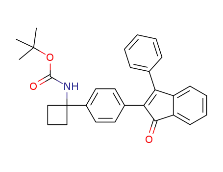 tert-butyl 1-(4-(1-oxo-3-phenyl-1H-inden-2-yl)phenyl)cyclobutylcarbamate