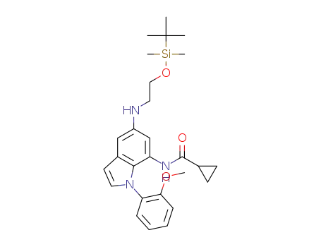 N-(5-(2-(tert-butyldimethylsilyloxy)ethylamino)-1-(2-methoxyphenyl)-1H-indol-7-yl)cyclopropanecarboxamide
